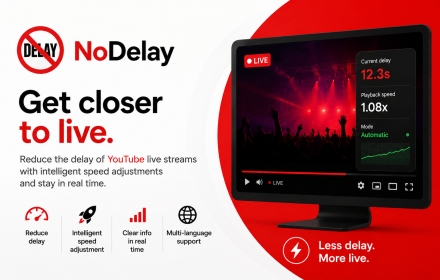 NoDelay Chrome Web Store promotional card